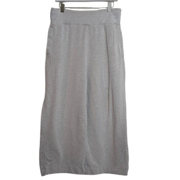 Athleta Tops - Athleta Free Flow Culotte Gray Size Large Wide Leg Athleisure Pull On Pants